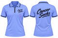 Cancer Sucks Zip Polo – Periwinkle