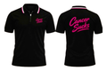 Cancer Sucks Zip Polo – Black & Pink